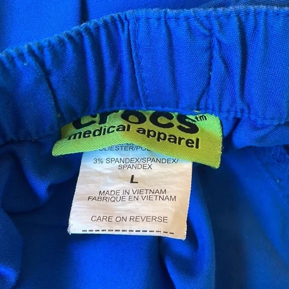 Blue Crocs Scrub Pants Large - Picture 6 of 7